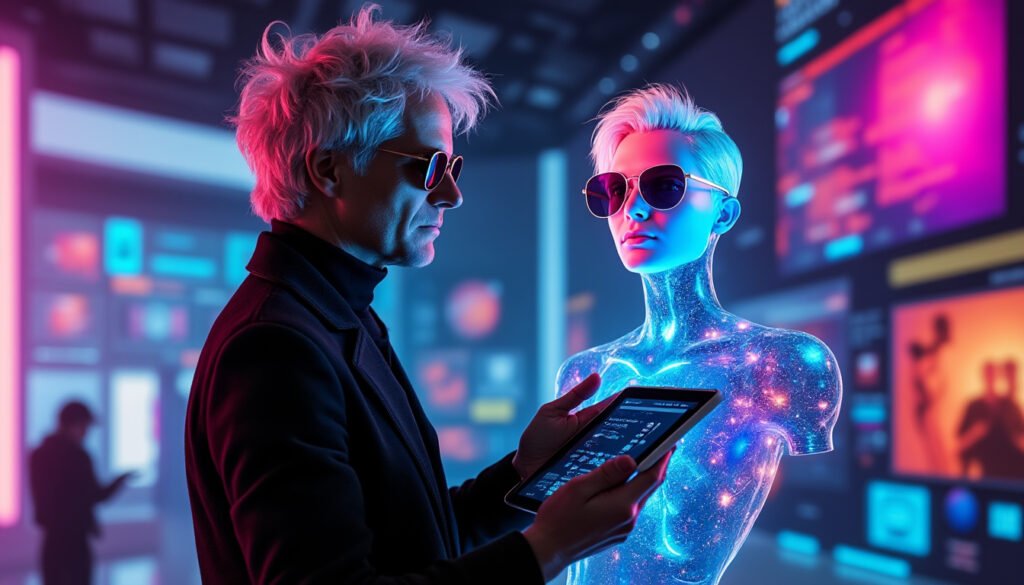 découvrez michel polnareff, l'icône de la musique française, qui allie sa passion pour la technologie à son art en présentant son avatar alimenté par l'intelligence artificielle. plongez dans un univers innovant où musique et digital se rencontrent.
