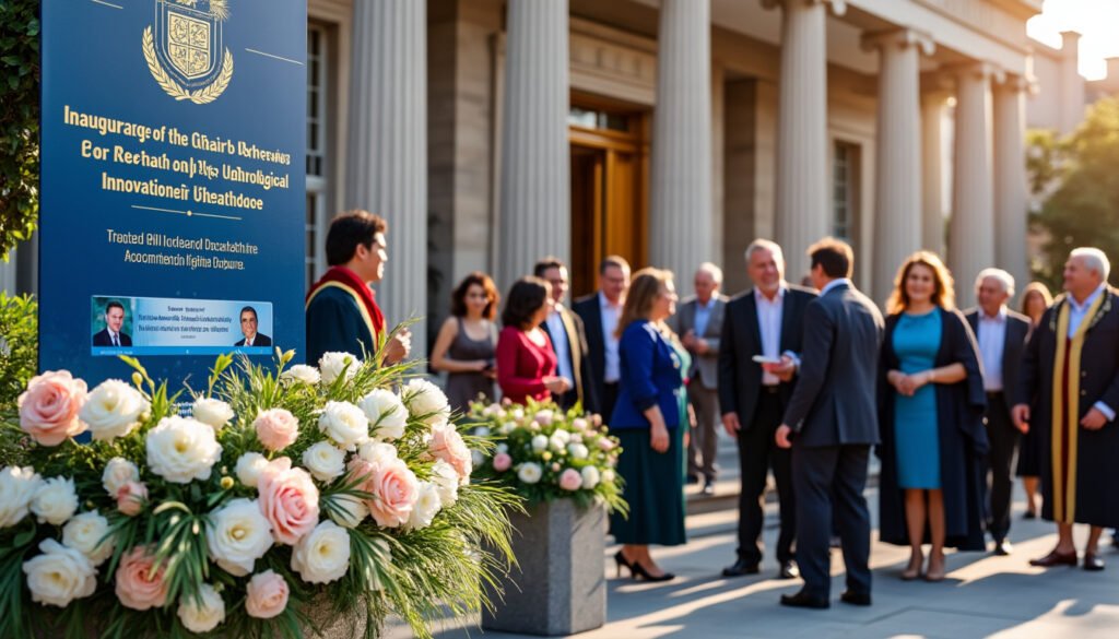 découvrez l'inauguration de la chaire de mécénat dédiée à l'innovation technologique au service de la santé par l'université. un nouvel engagement pour propulser la recherche et améliorer les soins de santé.